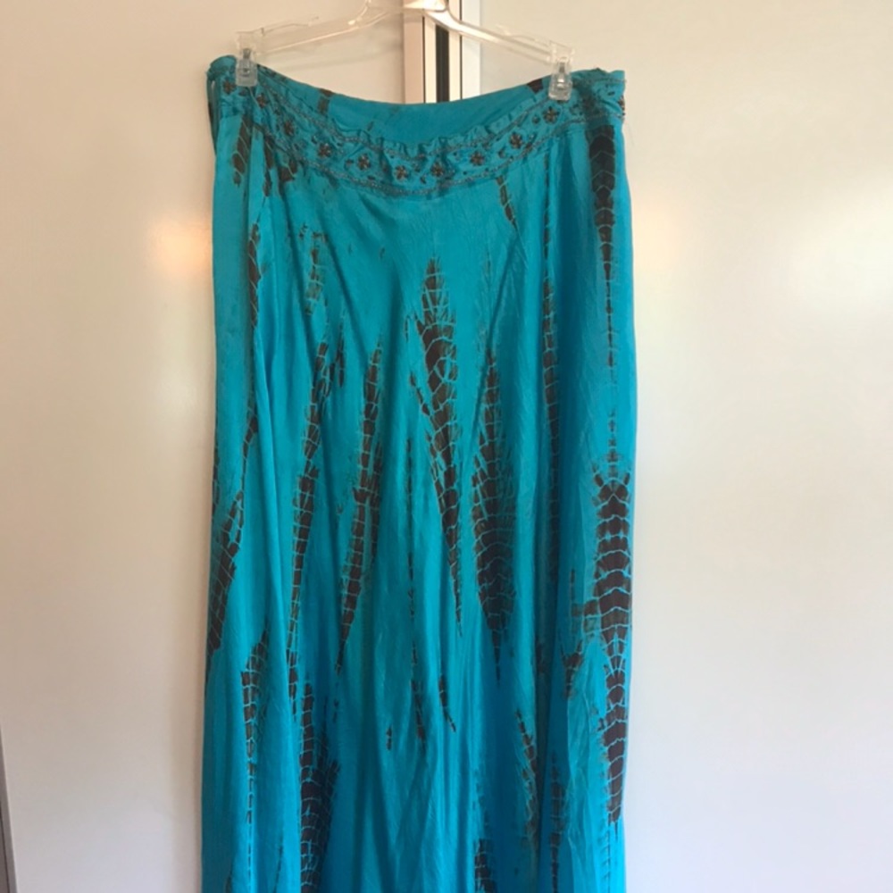Boho style silk skirt